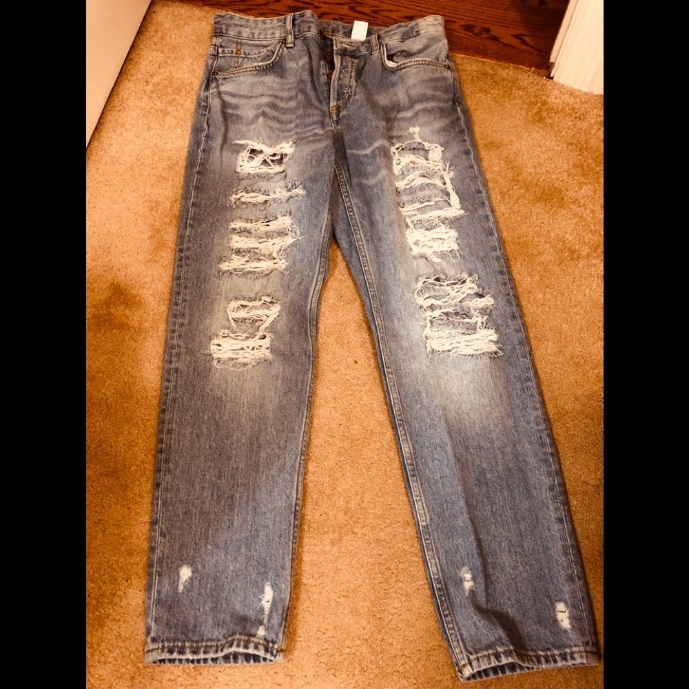 &DENIM low waist Boyfriend Jeans